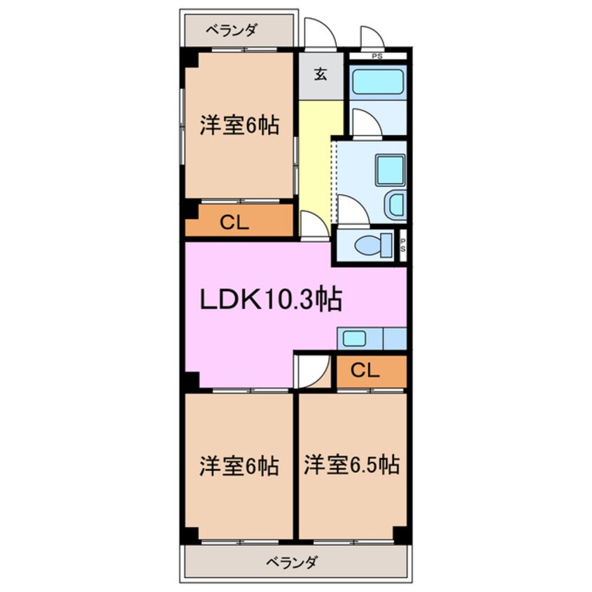 間取図 プルミエ小島