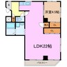 アビタマルフク 1LDKの間取り