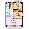 レージュ神ノ倉 2LDKの間取り