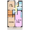 メゾン御岳 2LDKの間取り