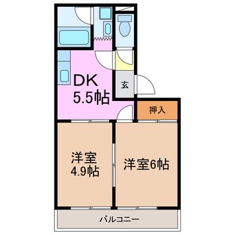 間取図 スプリング岩崎Ⅲ