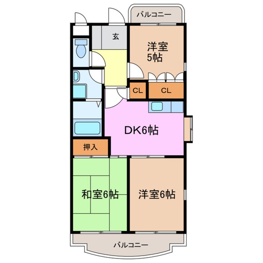 間取図 セントラルハイツ中平