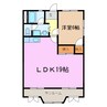 コーポラスコスモス 1LDKの間取り