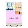 コーポラスコスモス 1LDKの間取り