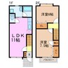 ブランシェ ドリームⅢ 2LDKの間取り