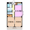 ヴィラ青嵐 2DKの間取り