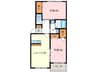 ソレアード カーサ 2LDKの間取り