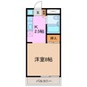 第二ビューハイツ兄山 1Kの間取り