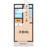 第二ビューハイツ兄山 1Kの間取り