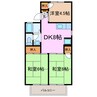 ジュネスマルフクC･D 3DKの間取り