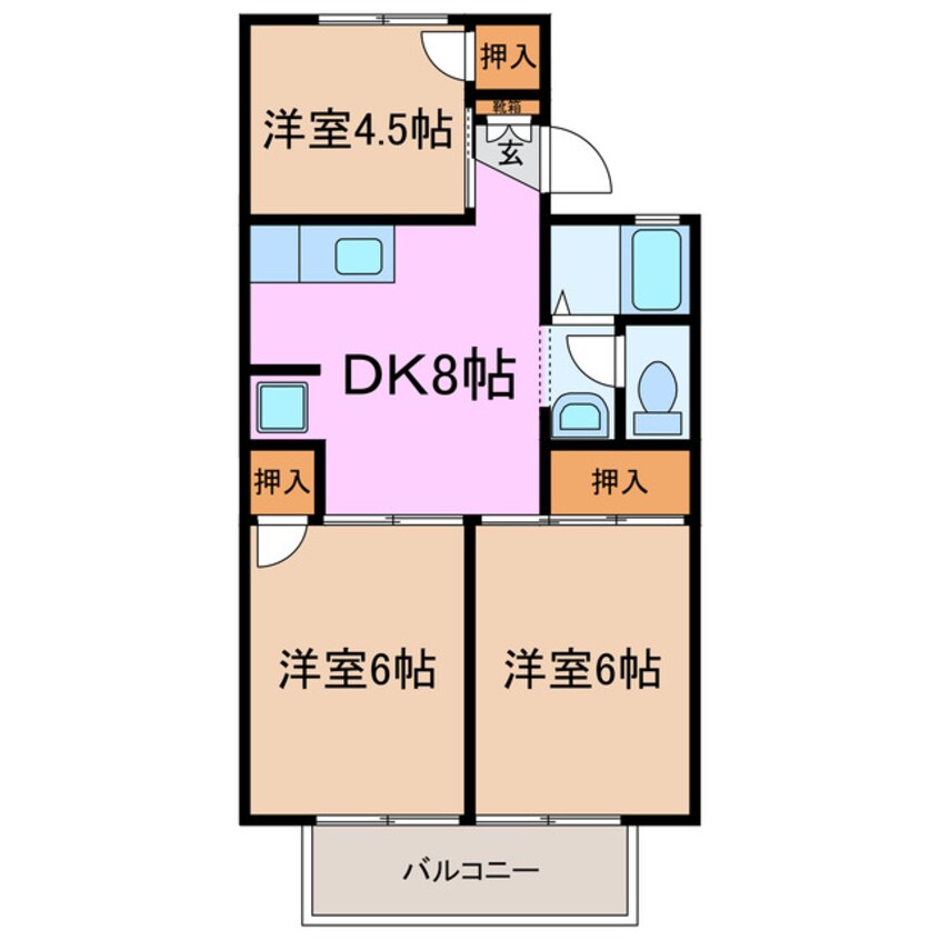 間取図 ジュネスマルフクC･D