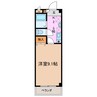 竹の山シールドハイツ 1Kの間取り