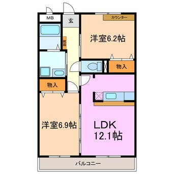 間取図 オアシス荒池