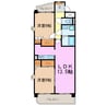 シークハイム 2LDKの間取り