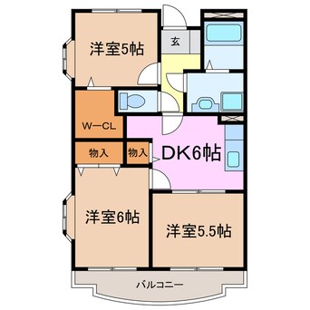 間取図 ジュネス香久山