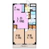 クレメンティア 2LDKの間取り