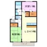 ロイヤル中平 2LDKの間取り