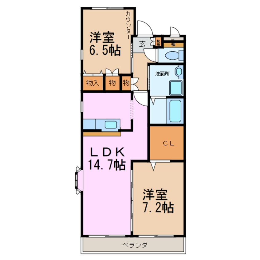 間取図 シャントゥール尾崎山