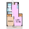コスモタウンnissin 1LDKの間取り