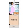 プルミエール 1Kの間取り