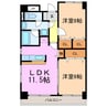 ステージア日進 2LDKの間取り