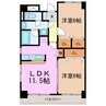 ステージア日進 2LDKの間取り
