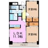 ステージア日進 2LDKの間取り