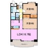 Rolling Hills 2LDKの間取り