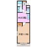 HANAYASHIKI 1Kの間取り
