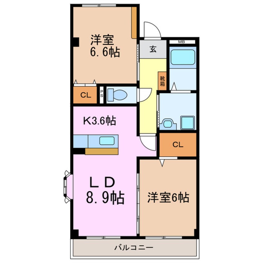 間取図 ドゥーフレール加藤