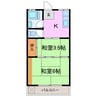 マツヤハイツ 2Kの間取り