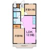 梅森坂マンション 2LDKの間取り