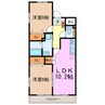プティアルカンシェル 2LDKの間取り