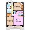 Elle Bonheur 2LDKの間取り