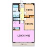アーバンポイント三好Ⅱ 2LDKの間取り