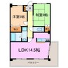 グランメール香久山 2LDKの間取り