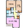 スプリングベル 2DKの間取り