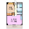 ヒルズ竹の山 1LDKの間取り