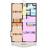 with D 2LDKの間取り