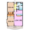 with D 2LDKの間取り
