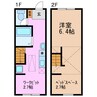 シャルマン A棟 1Kの間取り