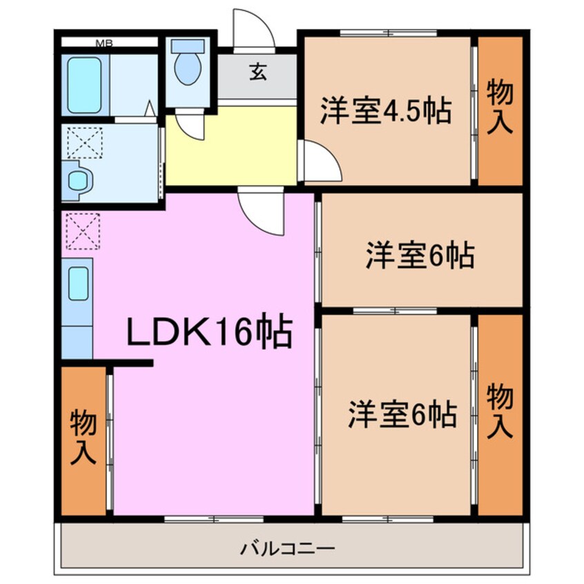 間取図 佐久間マンション