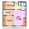佐久間マンション 2LDK+Sの間取り