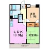 コスモⅡ 2LDKの間取り
