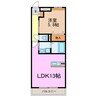 パークフロント香久山 1LDKの間取り