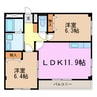 パレス ウエスト ヒルズ 2LDKの間取り