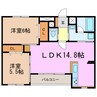 ルミエール園原 2LDKの間取り