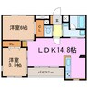 ルミエール園原 2LDKの間取り