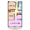シャルム 2LDKの間取り