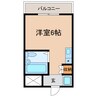 ハイツアサノB館 1Rの間取り
